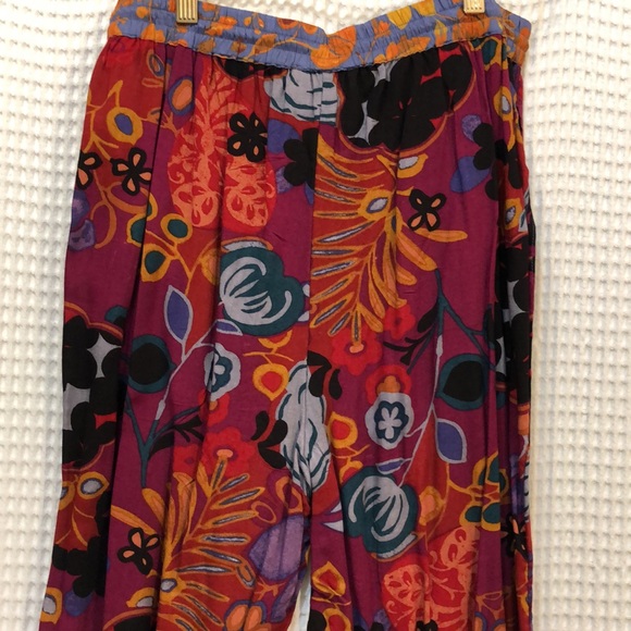 Anthro Tropical Print Beach Pants - Picture 6 of 7